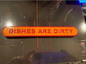 dirty clean dishes sign idex printer 2 color print extruder bowl cup dishwasher ditry kitchen plate soap 3d print model - Mito3D