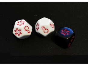 legend rings dices dice dices l5r legend 5 rings rpg 3d print model - Mito3D