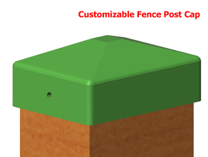 fence post cap customizable fence fencepost fencepost cover garden paalkap post urban gardening 3d print model - Mito3D