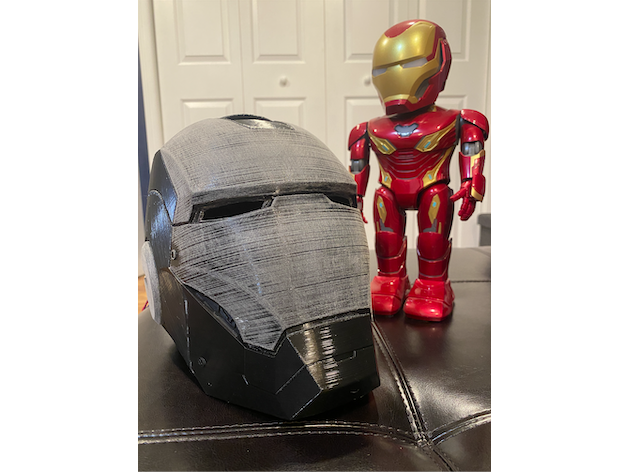 iron man mk7 helmet motorization hinge ironman 3D print model - Mito3D