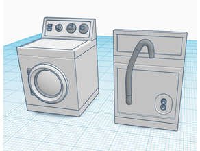 Belastung Waschen Maschine 3d print model - Mito3D
