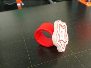 spinning bloomy fidget ring 3d print model - Mito3D