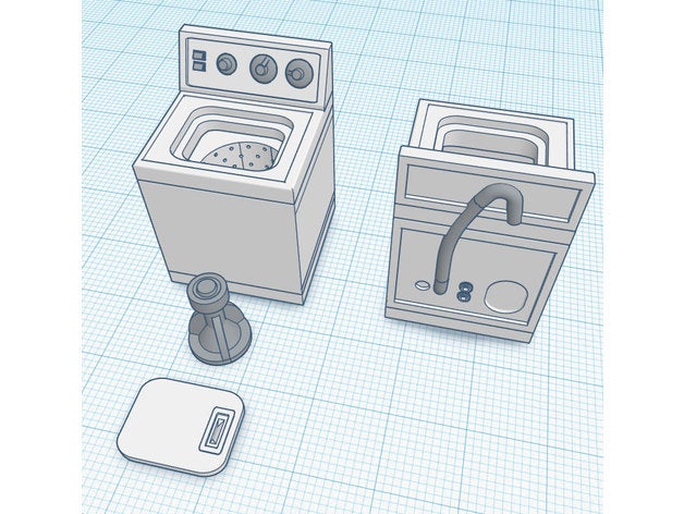 load washing machine 3D print model - Mito3D