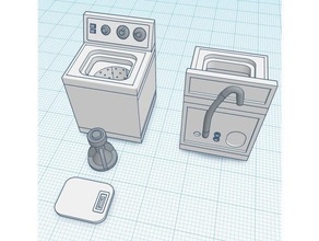 carga lavando máquina 3d print model - Mito3D
