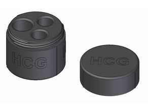 hcg lâmpadas armazenamento caixa ampola caso bainha Panela tampa recipiente 3d print model - Mito3D