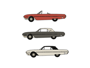 llavero 1962 vado Thunderbird 3d impresión frikis americano mecha automotor camaro coche vehiculo emblema corbeta puerta logo mustango llave 3d print model - Mito3D