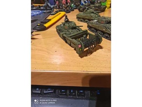 Sherman cangrejo mayal 1 100 llamas guerra 15mm fow escala tanque modelo 3d print model - Mito3D