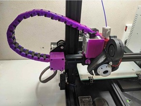creality ender 3 cr-10 direct drive cable chain smooth fang 3d print model - Mito3D