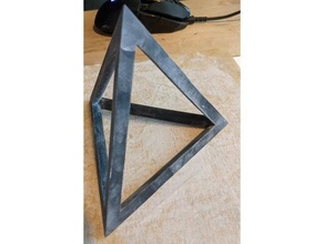 simple tetrahedron mathematics platonic solid tetrahedron 3d print model - Mito3D