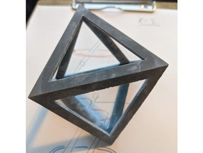 simple octohedron mathematics octahedron platonic solid 3d print model - Mito3D