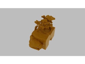 symbols longevity pine candlestick household 3d print model - Mito3D