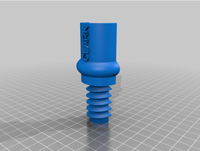 kids plastic sword handle screw threads openscad 3d print model - Mito3D