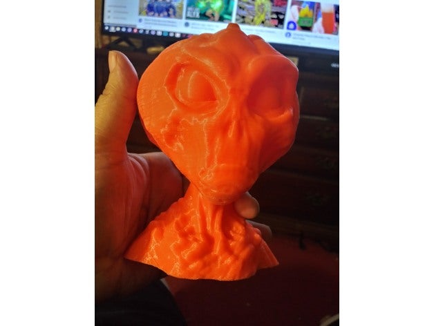 extraterrestre citrouille Halloween stl 3D print model - Mito3D