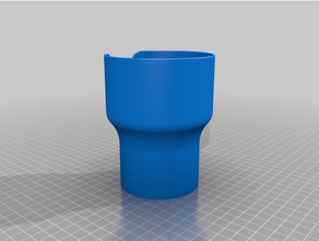 updated - large water bottle cupholder adapter 3d print model - Mito3D