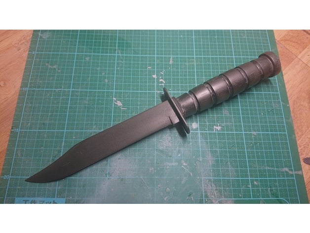 combat knife training weapon 3D print model - Mito3D