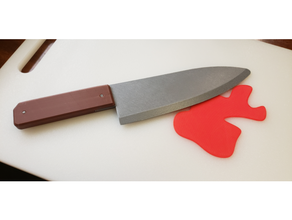 cadılar bayramı bıçak kan dekorasyon destek 3d print model - Mito3D