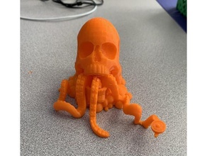 octoskull halloween decoration octopus skull spooky 3d print model - Mito3D