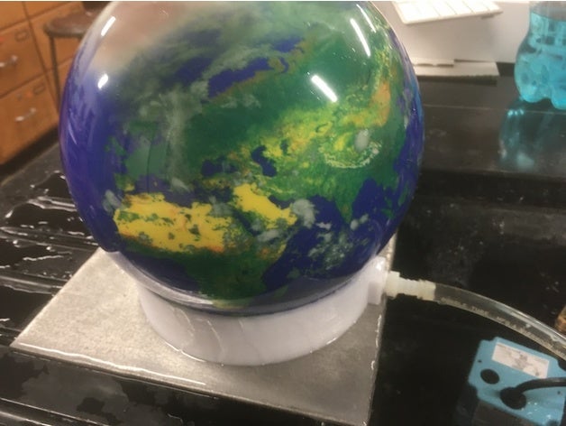 Kugel Brunnen schwebend Bowling Ball Physik 3D print model - Mito3D