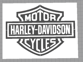 Harley Davidson estêncil 3d print model - Mito3D