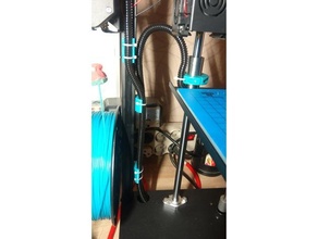 cable holders default tube bed extruder 20mm x-profile sapphire pro rev30 clip guide holder management twotrees trees 3d print model - Mito3D