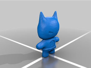 desenho animado batman bobblehead Super heroi 3d print model - Mito3D