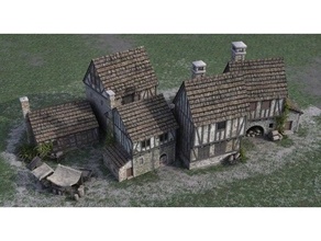 microscala villaggio medievale 2mm 3mm 3d print model - Mito3D