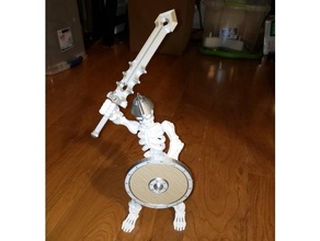 tinkercad squelette bouclier barre 3d print model - Mito3D