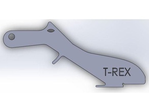 t-rex - ergonomic safety push pin 3d print model - Mito3D