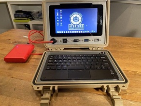 frambuesa pi ordenador portátil pelícano caso funda 1150 7 pulgada teclado bandeja 3d print model - Mito3D