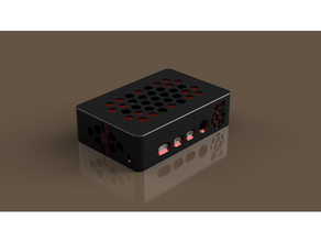 raspberry pi 4 honeycomb case raspicam raspi 3d print model - Mito3D