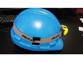 casco seguridad lámpara cabeza clips 3d print model - Mito3D