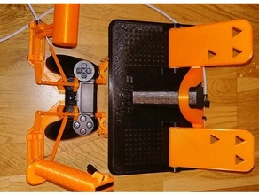 vuelo timón guiñada pedales ps4 dualshock palanca mando hotas hosas controlador 3d print model - Mito3D