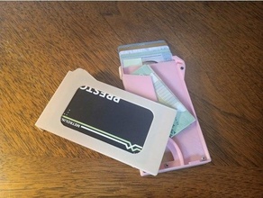intelligent portefeuille amélioré ver argent agrafe Cadre carte titulaire soutien svelte 3d print model - Mito3D