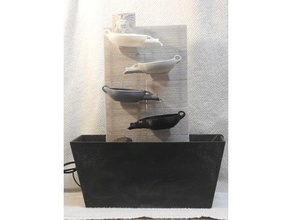 mesa agua característica fuente Arte 3d print model - Mito3D