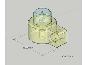 faux pousser bouton 3d print model - Mito3D
