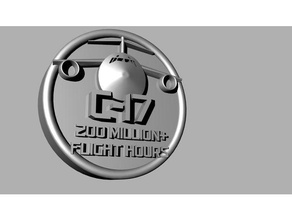 c 17 voar símbolo força ar avião moeda militares 3d print model - Mito3D