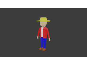 playmobil granjero personaje granja juguete hombre chico modelo trabajador 3d print model - Mito3D