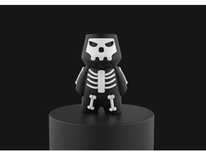esqueleto escalofriante afligido spookyfella2020 Arte juguete huesos relleno fila Víspera Santos cráneo 3d print model - Mito3D