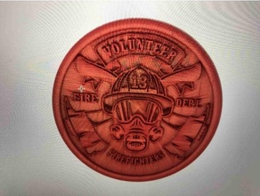 firefighter coaster ambulance care coasters drinkcoasters firedepartment firefighters health idealab police volunteer volunteers 3d print model - Mito3D