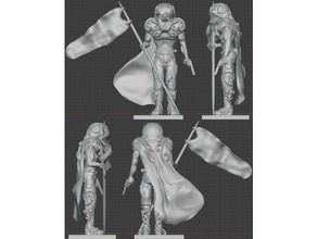 dystopian warrior blender miniature 3d print model - Mito3D
