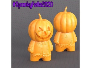 testa zucca spaventapasseri fillafella 3dmaker costume fillamentum Halloween remixchallenge spookyfella2020 3d print model - Mito3D