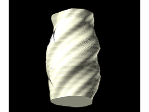 Fourier bükülmüş vazo openscad sikloidal çiçek 3d print model - Mito3D