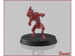 blood bowl skink 2 bloodbowl fantasy football lizardmen miniature saurian skinks 3d print model - Mito3D