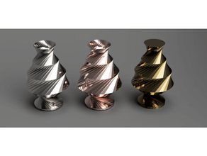 poly tordu vase creux solide spirale mode impression 3d print model - Mito3D