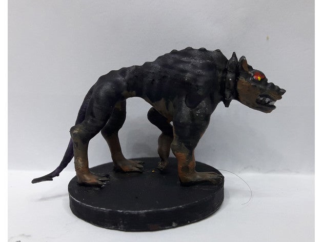oui chien hurleur dandd miniature éclaireur 3D print model - Mito3D