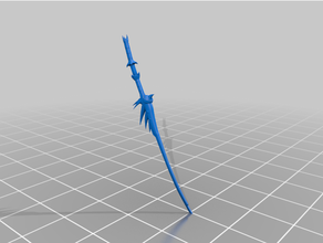 mhw longo espada Wyvern lâmina dnd mini suporte monstro caçador 3d print model - Mito3D
