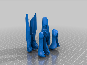articulado dedo extensões osso pele remixar Bruxas mão mecânico esqueleto 3d print model - Mito3D