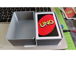 uno card storage box game playing cards 3d print model - Mito3D