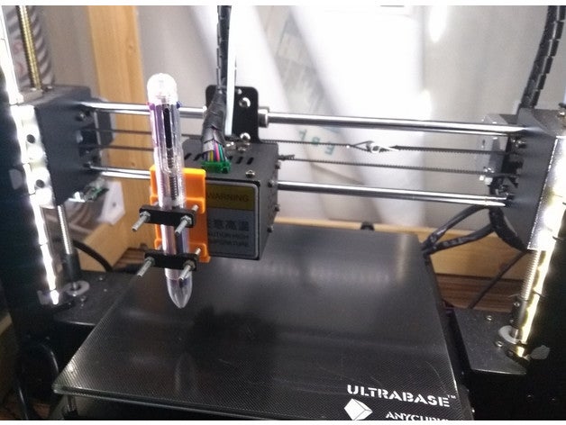 plotter attachment anycubic i3 mega pen 3D print model - Mito3D