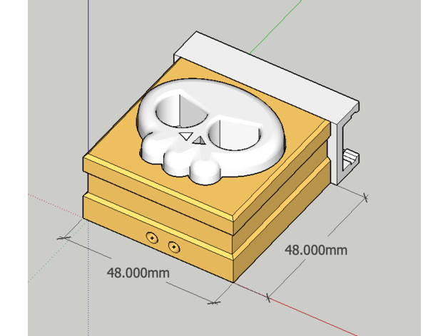 crâne aimant sw 3D print model - Mito3D